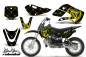 Preview: SilverStar-Reloaded Hintergrund = Schwarz, Designfarbe = Gelb mit Nummernfeldern für Suzuki RM 65 All Years