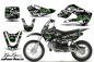 Preview: SilverStar-Silverhaze Hintergrund = Schwarz, Designfarbe = Grün mit Nummernfeldern für Suzuki RM 65 All Years