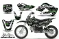 Preview: SilverStar-Silverhaze Hintergrund = Schwarz, Designfarbe = Grün mit Nummernfeldern für Suzuki DRZ 110 All Years