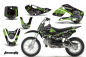 Preview: Toxicity Hintergrund = Schwarz, Designfarbe = Grün mit Nummernfeldern für Suzuki RM 65 All Years