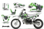 Preview: Toxicity Hintergrund = Weiß, Designfarbe = Grün mit Nummernfeldern für Suzuki RM 65 All Years