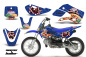 Preview: Vegas Baller Blau mit Nummernfeldern für Suzuki DRZ 110 All Years