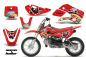 Preview: Vegas Baller Rot mit Nummernfeldern für Suzuki DRZ 110 All Years