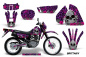 Preview: Brittany Hintergrund = Lila, Designfarbe = Schwarz mit Nummernfeldern für Suzuki DRZ 200 SE 1996-2009
