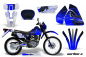 Preview: Carbon-X Blau mit Nummernfeldern für Suzuki DRZ 200 SE 1996-2009