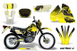 Preview: Carbon-X Gelb mit Nummernfeldern für Suzuki DRZ 200 SE 1996-2009