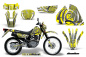 Preview: Deaden Gelb mit Nummernfeldern für Suzuki DRZ 200 SE 1996-2009