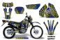 Preview: Widow Maker Hintergrund = Blau, Designfarbe = Gelb mit Nummernfeldern für Suzuki DRZ 200 SE 1996-2009