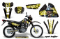 Preview: Mad-Hatter Hintergrund = Schwarz, Designfarbe = Gelb mit Nummernfeldern für Suzuki DRZ 200 SE 1996-2009