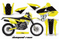 Preview: Diamond Race Hintergrund = Gelb, Designfarbe = Schwarz ohne Nummernfeldern für Suzuki DRZ 400 S/SM 2000-2023