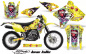 Preview: Ed-Hardy - Lovekills Gelb ohne Nummernfeldern für Suzuki DRZ 400 S/SM 2000-2023