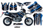 Preview: In Line Hintergrund = Schwarz, Designfarbe = Blau ohne Nummernfeldern für Suzuki DRZ 400 S/SM 2000-2023