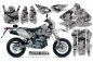 Preview: Modern Camo Silber ohne Nummernfeldern für Suzuki DRZ 400 S/SM 2000-2023