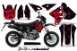 Preview: SilverStar-Reloaded Hintergrund = Schwarz, Designfarbe = Rot ohne Nummernfeldern für Suzuki DRZ 400 S/SM 2000-2023
