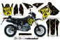 Preview: SilverStar-Reloaded Hintergrund = Schwarz, Designfarbe = Gelb ohne Nummernfeldern für Suzuki DRZ 400 S/SM 2000-2023