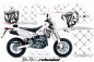 Preview: SilverStar-Reloaded Hintergrund = Weiß, Designfarbe = Schwarz ohne Nummernfeldern für Suzuki DRZ 400 S/SM 2000-2023