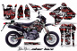 Preview: SilverStar-Silverhaze Hintergrund = Schwarz, Designfarbe = Rot ohne Nummernfeldern für Suzuki DRZ 400 S/SM 2000-2023
