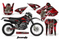 Preview: Toxicity Hintergrund = Schwarz, Designfarbe = Rot ohne Nummernfeldern für Suzuki DRZ 400 S/SM 2000-2023