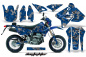 Preview: Dogfighter Blau mit Nummernfeldern für Suzuki DRZ 400 S/SM 2000-2023