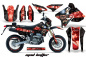 Preview: Mad-Hatter Hintergrund = Schwarz, Designfarbe = Rot mit Nummernfeldern für Suzuki DRZ 400 S/SM 2000-2023
