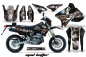 Preview: Mad-Hatter Hintergrund = Schwarz, Designfarbe = Sllber mit Nummernfeldern für Suzuki DRZ 400 S/SM 2000-2023