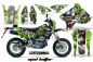 Preview: Mad-Hatter Hintergrund = Grün, Designfarbe = Sllber mit Nummernfeldern für Suzuki DRZ 400 S/SM 2000-2023