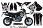 Preview: SilverStar-Reloaded Hintergrund = Schwarz, Designfarbe = Weiß ohne Nummernfeldern für Suzuki DRZ 400 S/SM 2000-2023