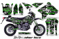 Preview: SilverStar-Silverhaze Hintergrund = Schwarz, Designfarbe = Grün mit Nummernfeldern für Suzuki DRZ 400 S/SM 2000-2023