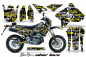 Preview: SilverStar-Silverhaze Hintergrund = Schwarz, Designfarbe = Gelb mit Nummernfeldern für Suzuki DRZ 400 S/SM 2000-2023