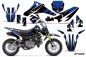 Preview: Attack Blau mit Nummernfeldern für Suzuki DRZ 70 2008-2016