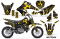 Preview: Meltdown Hintergrund = Schwarz, Designfarbe = Gelb mit Nummernfeldern für Suzuki DRZ 70 2008-2016
