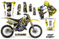 Preview: Mad-Hatter Hintergrund = Gelb, Designfarbe = Silber mit Nummernfeldern für Suzuki RM 125 1992
