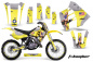 Preview: T-Bomber Gelb mit Nummernfeldern für Suzuki RM 125 1992