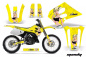 Preview: Mandy Hintergrund = Gelb, Designfarbe = Schwarz ohne Nummernfeldern für Suzuki RM 250 1993-1995