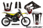 Preview: Bone Collector Schwarz mit Nummernfeldern für Suzuki RM 250 1993-1995