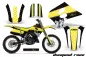 Preview: Diamond Race Hintergrund = Schwarz, Designfarbe = Gelb mit Nummernfeldern für Suzuki RM 250 1993-1995