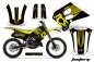 Preview: Factory Hintergrund = Schwarz, Designfarbe = Gelb mit Nummernfeldern für Suzuki RM 250 1993-1995