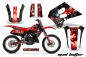 Preview: Mad-Hatter Hintergrund = Schwarz, Designfarbe = Rot mit Nummernfeldern für Suzuki RM 250 1993-1995