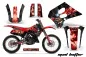 Preview: Mad-Hatter Hintergrund = Schwarz, Designfarbe = Rot mit Nummernfeldern für Suzuki RM 250 1993-1995