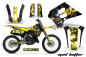 Preview: Mad-Hatter Hintergrund = Schwarz, Designfarbe = Gelb mit Nummernfeldern für Suzuki RM 250 1993-1995