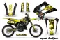 Preview: Mad-Hatter Hintergrund = Schwarz, Designfarbe = Gelb mit Nummernfeldern für Suzuki RM 250 1993-1995