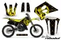 Preview: SilverStar-Reloaded Hintergrund = Schwarz, Designfarbe = Gelb mit Nummernfeldern für Suzuki RM 250 1993-1995