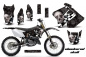 Preview: Checkered Skull Hintergrund = Schwarz, Designfarbe = Silber ohne Nummernfeldern für Suzuki RM 250 2001-2009