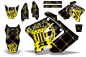 Preview: SilverStar-Reloaded Hintergrund = Silber, Designfarbe = Gelb ohne Nummernfeldern für Suzuki RM 250 2001-2009