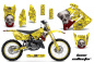 Preview: Bone Collector Gelb mit Nummernfeldern für Suzuki RM 125 2001-2009