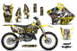 Preview: Mad-Hatter Hintergrund = Gelb, Designfarbe = Silber mit Nummernfeldern für Suzuki RM 250 2001-2009