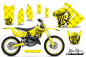 Preview: SilverStar-Reloaded Hintergrund = Gelb, Designfarbe = Schwarz mit Nummernfeldern für Suzuki RM 250 2001-2009