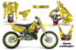Preview: Bone Collector Gelb mit Nummernfeldern für Suzuki RM 125 1996-1998