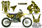Preview: Skulls N Hammers Gelb mit Nummernfeldern für Suzuki RM 125 1996-1998