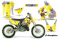 Preview: T-Bomber Gelb mit Nummernfeldern für Suzuki RM 125 1996-1998